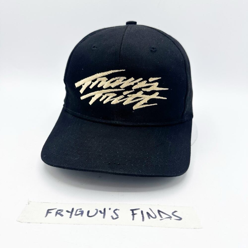 Vintage 90s Travis Tritt Snapback Promo Hat Ten Feet Tall Black Gold Country